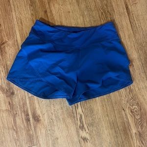 Blue workout shorts